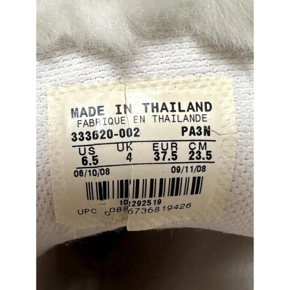 NIKE White Cream Tall Faux Fur Pom Pom Snow Winter Boots Women - Size 6.5 - Picture 6 of 10